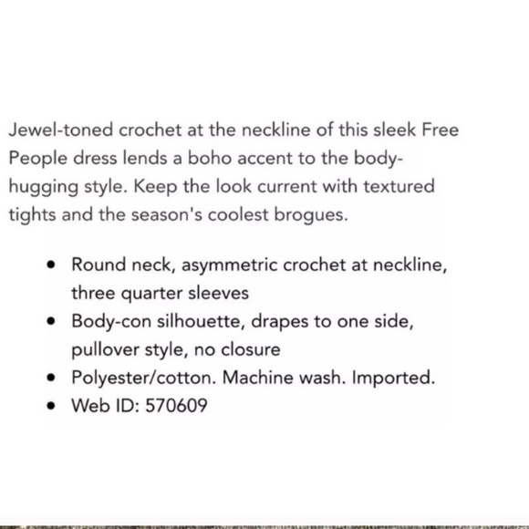 Free People Crochet Neckline Asymmetrical Dress - Picture 13 of 15